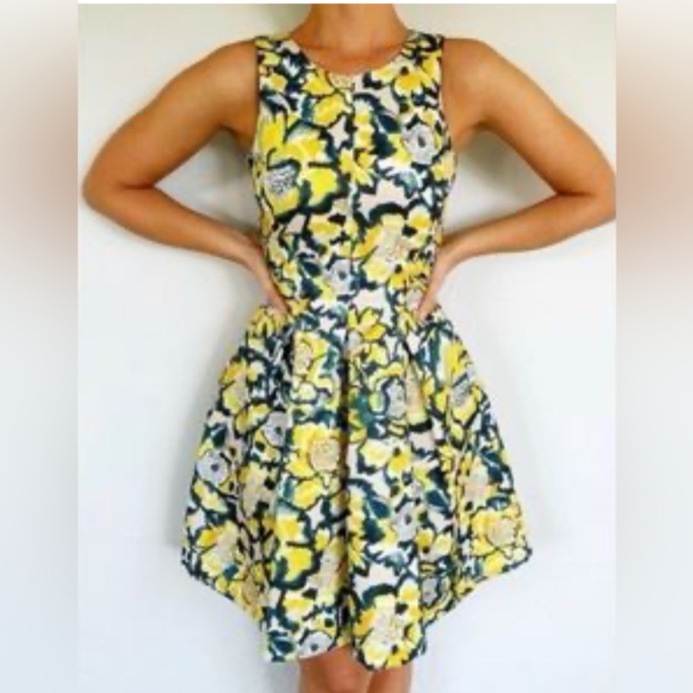 Yellow floral dress